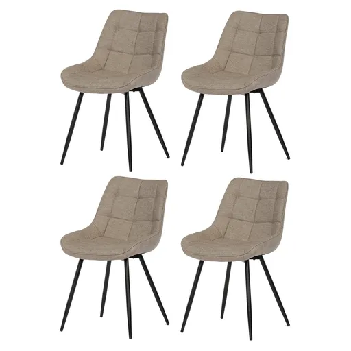 Set de scaune de sufragerie CT-395 CRM2, 4 buc., crem deschis