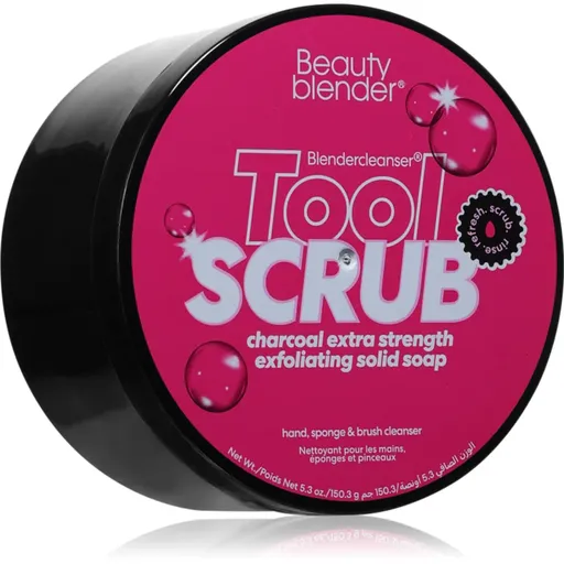 beautyblender® Tool Scrub Charcoal detergent solid pentru bureți de machiaj și pensule 150 g