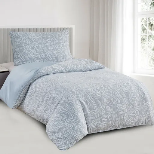 Lenjerie de pat din jacard Colorado albastru, 140x 200 cm, 70 x 90 cm, albastru