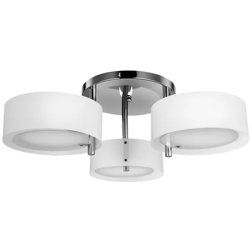 Lustră pendul Homcom 3-spot modern E27 lustră suspendată lampă pentru sufragerie, bucătărie Ø64 x 20 cm Alb Fără becuri | Aosom Romania