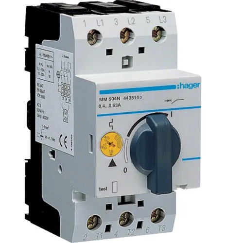 Disjunctor protectie motor 0,4-0,63A Hager MM504N