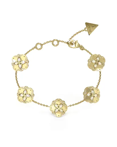 Guess Brățară fermecătoare placată cu aur Wild Flower JUBB05501JWYGS