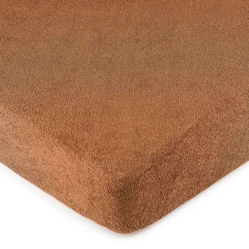 Cearșaf de pat 4Home, din bumbac frotir, maro, maro, 140 x 200 cm