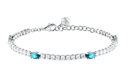 Morellato Brățară strălucitoare în stil tenis cu zirconii cubice în albastru deschis Tesori SAIW269