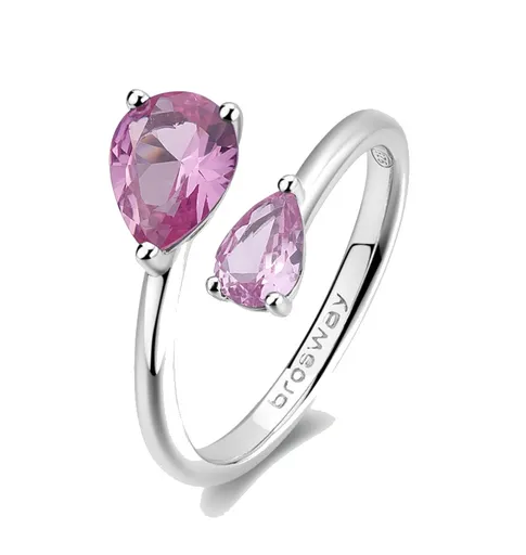 Brosway Inel deschis de argint Vibrant Pink Fancy FVP114 56 mm