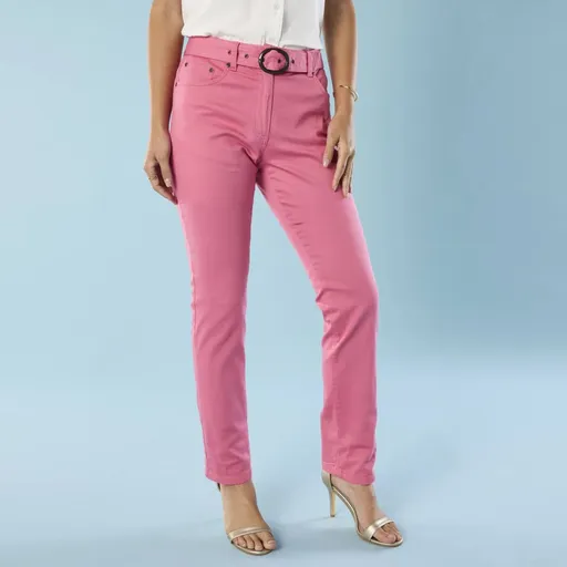 Pantaloni drepți cu curea, dacă măsurați între 155 și 160 cm, lungimea interioară a piciorului 73 cm