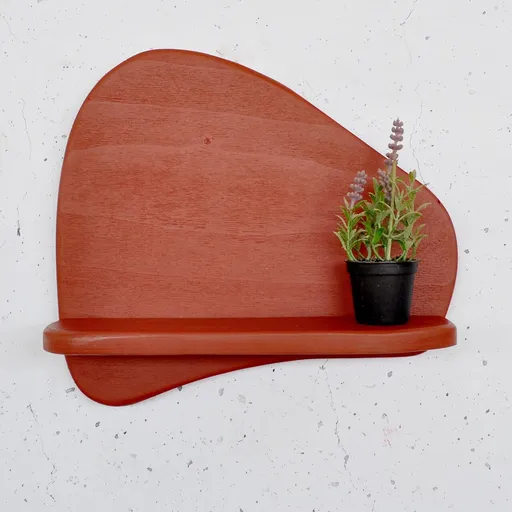 Raft de perete, Hanah Home, Meh221, 35x32x11 cm, Rosu