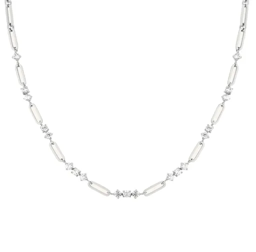 Rosefield Colier de lux din oțel cu cristale Graduated JNGCS-J1019