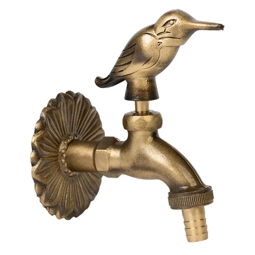 Robinet decorativ 1/2", dublu serviciu din alama si finisaj Colibri