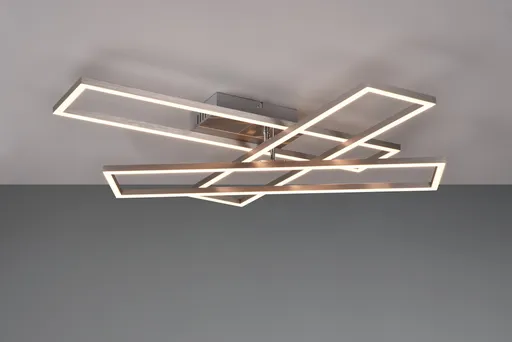 Plafoniera Corso, RL, 66x60x10 cm, 36W, 1x SMD, metal, nichel mat