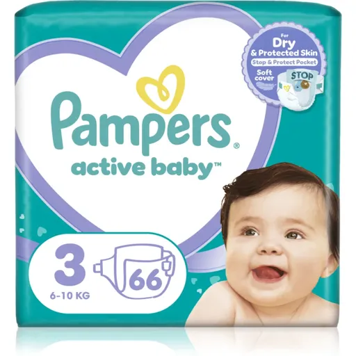 Pampers Active Baby Size 3 scutece de unică folosință 6-11 kg 66 buc