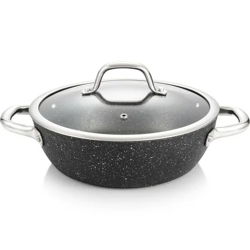 Tigaie adâncă cu capac Tescoma PRESIDENT Stone, 24 cm, 24 cm