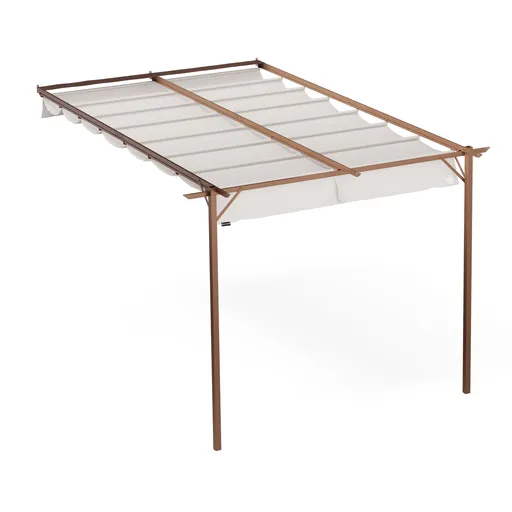 Blumfeldt Pantheon Wall Pergola, Pergolă montată pe perete, 3 x 4 m, oțel vopsit cu pulbere, rezistentă la intemperii