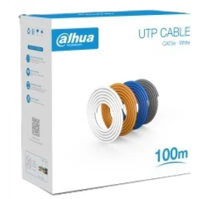 Cablu UTP CAT5e Dahua PFM920I-5EU-U-100, cupru, 100 metri, ALB