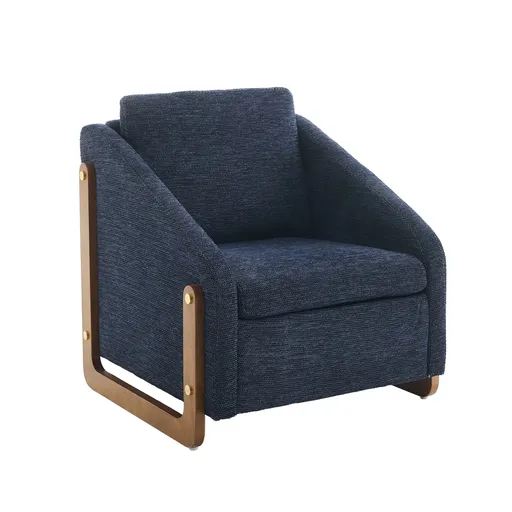 Scaun modern de accent pentru living, Albastru | Aosom Romania