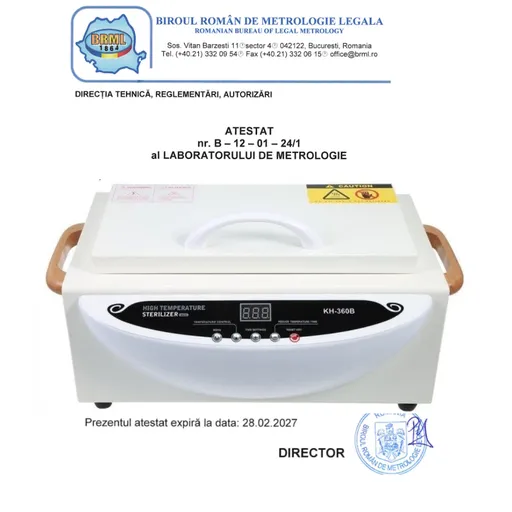 Pupinel Calibrat, Sterilizator Profesional cu Aer Cald 200 C, Afisaj Electronic KH-360B