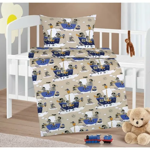Bellatex Lenjerie de pat din bumbac pentru copiiAgáta Námořník albastru 90 x 135 cm, 45 x 60 cm