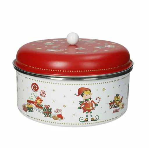 Cutie cu capac, Elfomagia White, Brandani, 19x12.5 cm, metal