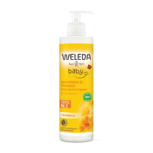 Weleda Cremă și șampon de spălare cu gălbenele (Body Wash & Shampoo) 400 ml