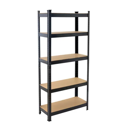 Raft Negru 120Wx45Dx180Hcm pentru Depozitare din Otel Rotor