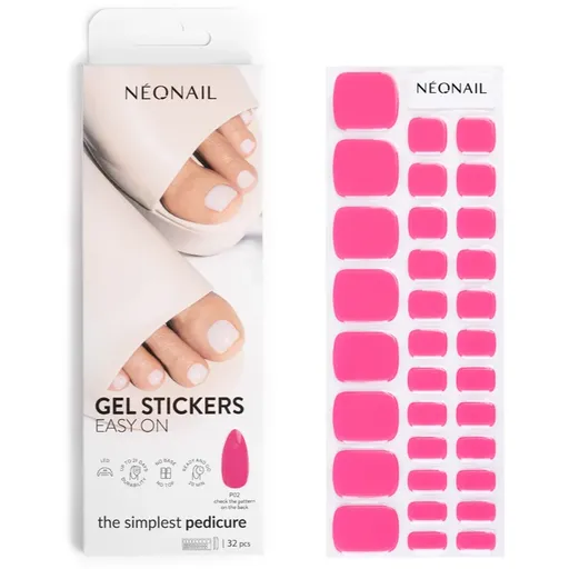 NEONAIL Easy On Gel Stickers folii autocolante pentru unghii cu utilizarea lămpii UV/LED culoare P02 32 buc