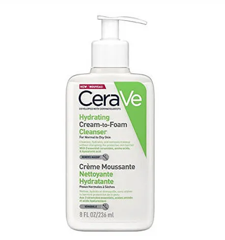 CeraVe Cremă spumă de curățare (Hydrating Cream-to-Foam Cleanser) 236 ml