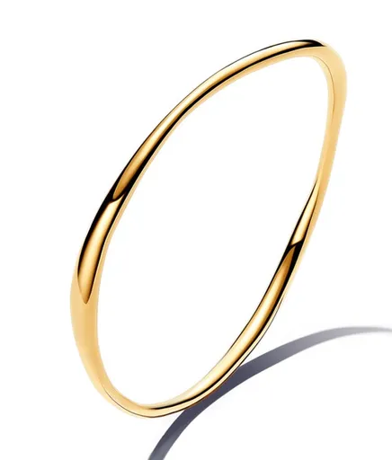 Pandora Brățară solidă placată cu aur Shine 563317C00 19 cm