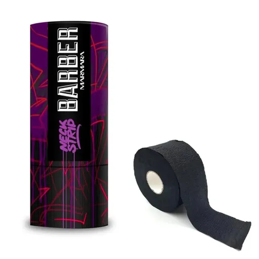 Gulere Frizerie Marmara Barber Negru - Set 5 Role x 100 buc