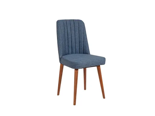 Set masa extensibila si scaune, 3 piese, Hanah Home, Vina 1048, Nuc / Bleumarin