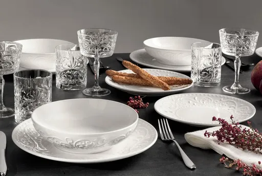 Serviciu de masa 18 piese, Brandani, Delizie, portelan New Bone China
