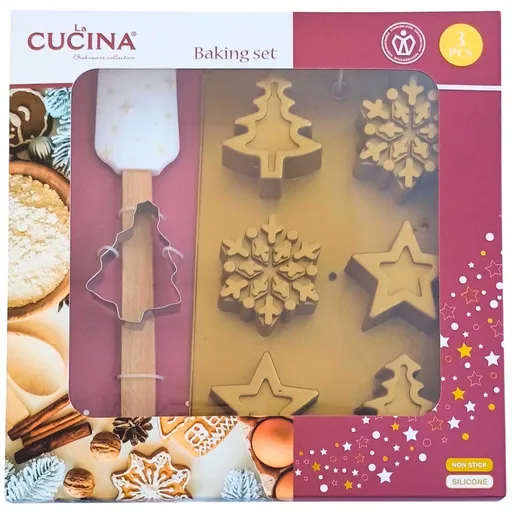 Set pentru copt Fulgi – formă, decpatoare,spatula