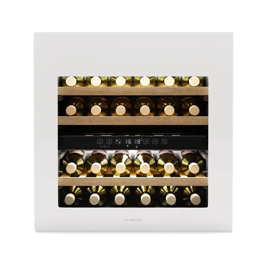 Klarstein Frigider pentru vinuri Rhone 36 Duo, 36 sticle, Control LED, push-to-open, silențios