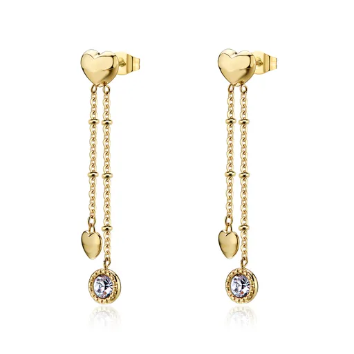 S'Agapõ Cercei lungi placați cu aur cu pandantive Aurora SAR71