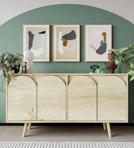 Consola, Hanah Home, Venezia 150, 150x80x45 cm, PAL, Maro