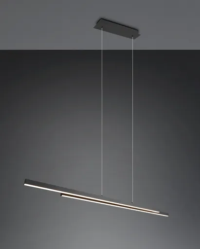 Lustra Odio, RL NOW, 110x8.5x150 cm, 22W, 1x SMD, metal, negru mat