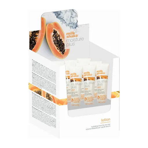 Tratament Intensiv Regenerant pentru Par Uscat cu Extract de Papaya Milk Shake Moisture Plus Lotion 12x12ml