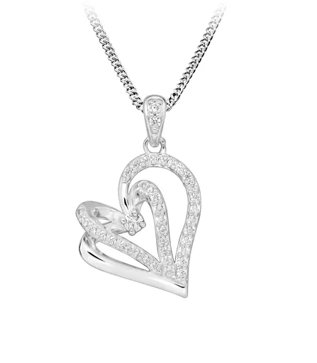 Silver Cat Colier din argint cu inimă Love & Infinity SC603 (lănțișor, pandantiv)