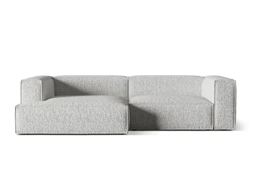 Coltar modular stanga 4 locuri, Nuria-260, Micadoni Home, 292x147x72 cm, tesatura boucle, argintiu