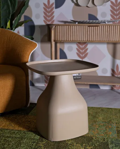 Masuta de cafea Gea, Mauro Ferretti, 48x48x50 cm, plastic, gri