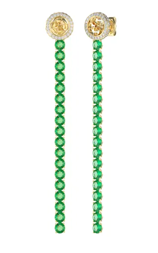 Guess Cercei deosebiți placați cu aur cu cristale verzi Paradise JUBE05144JWYGGNT/U