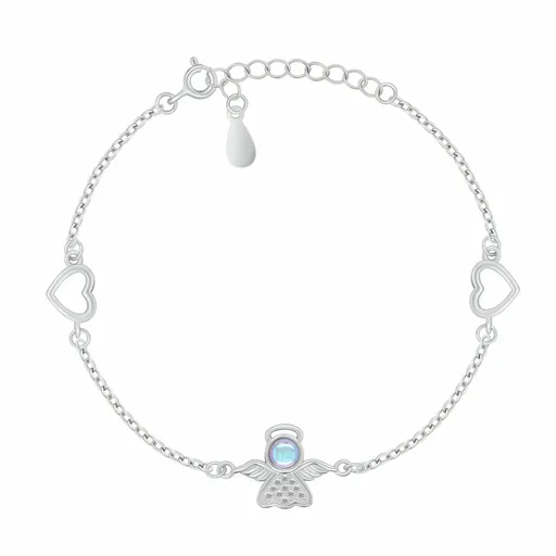 Brilio Silver Brățară delicată din argint cu înger BRC215W