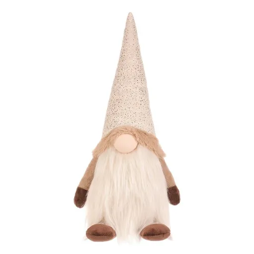 Decorațiune de Crăciun Spiriduș în picioare, înălțime 32 cm, bej/maro, 32 cm