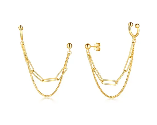 JVD Cercei placați cu aur cu un stil original SVLE0726SH2GO00