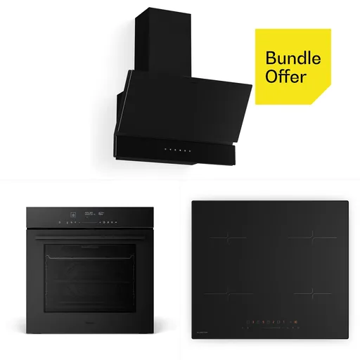 Klarstein Cuptor încorporat Velaire + Plită cu inducție Velaire + Hotă Velaire | 60 cm
