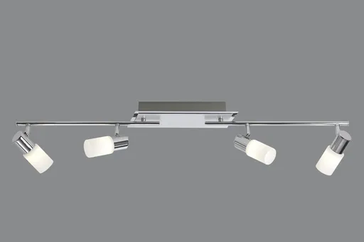 Plafoniera Clapton, TRIO, 96.5x8x18.5 cm, 4.3W, 4x SMD LED, metal, argintiu