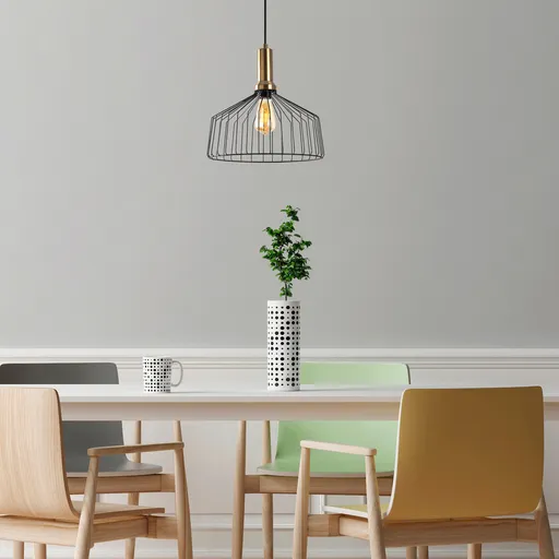 Lustra, Opviq, 942FLG2138, Negru/Maro antic