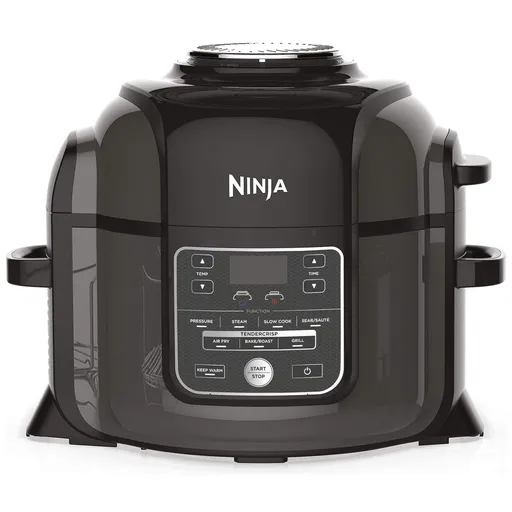 Multicooker Ninja OP300EU, 1460W, 6L, TenderCrisp, 7in1, fara BPA, Acoperire ceramica antiaderenta, Negru