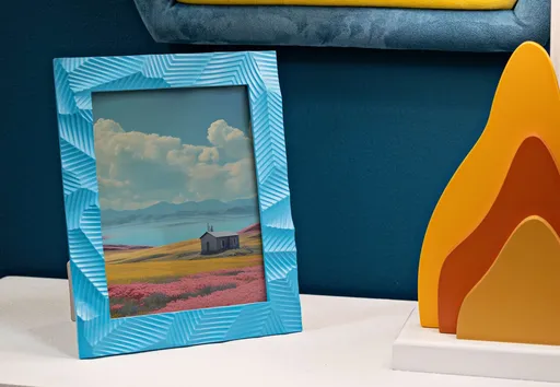 Rama foto Light, Mauro Ferretti, 15x20 cm, polirasina/sticla, albastru deschis