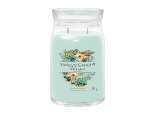 Yankee Candle Lumânare aromatică Signature sticlă mare Aloe & Agave 567 g