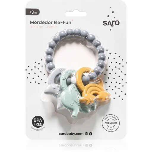 Saro Baby Ele-Fun jucărie pentru dentiție Blue 1 buc